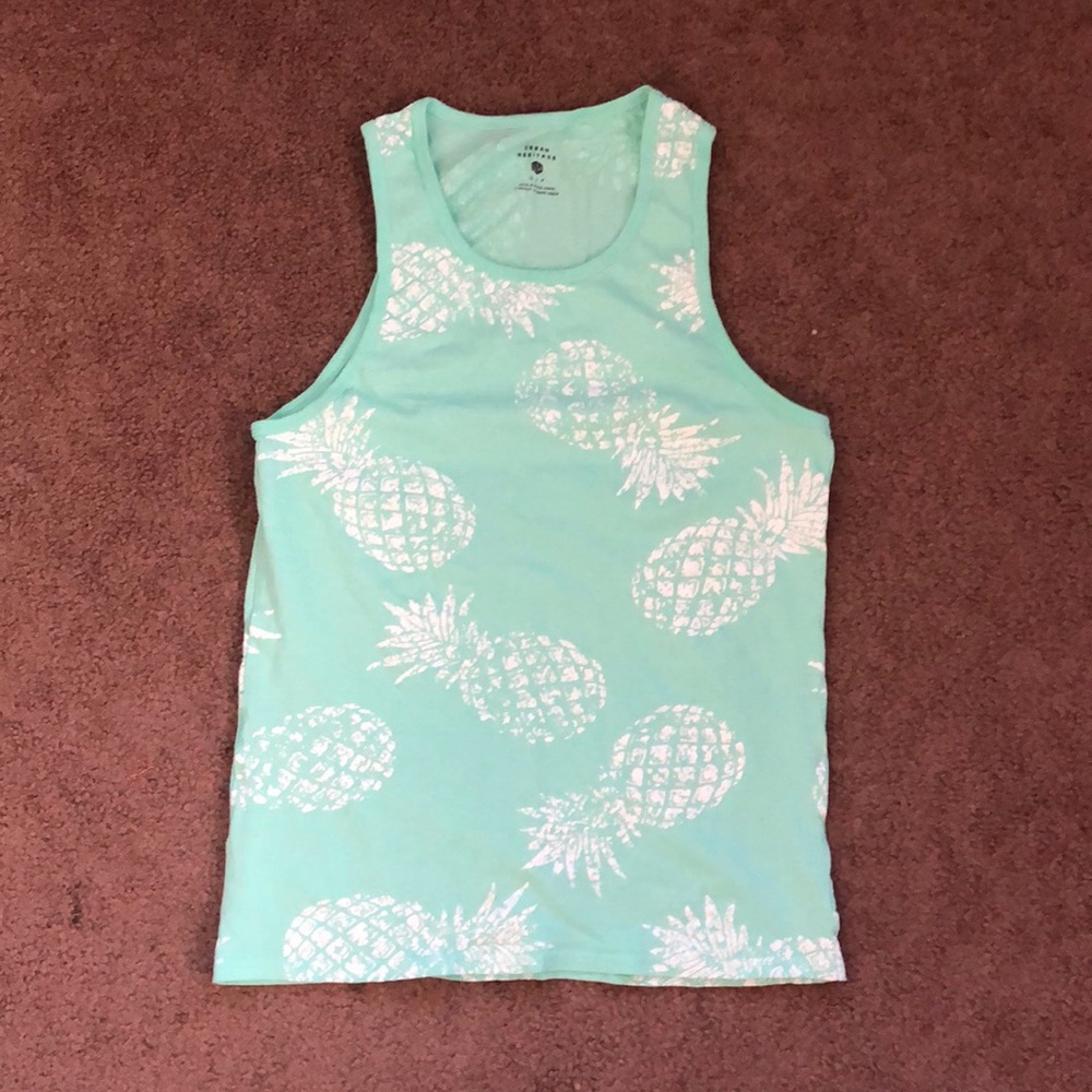Urban Heritage Mint Pineapple Tank Top
